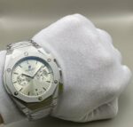 Montre Hublot Pour Homme – Bracelet En Acier Inoxydable – Résistance à l'eau - Qualité Premium - Argent – Image 2