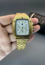 Montre De Luxe Pour Homme - Acier Inoxydable - Résistante à L’eau - Doré – Image 2