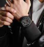 Montre Chronographe Naviforce NF8053 Pour Homme - Cuir Véritable - Tendance - Multifonction - Résistante à L’eau - Noir – Image 3