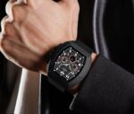 Montre Chronographe Naviforce NF8053 Pour Homme - Cuir Véritable - Tendance - Multifonction - Résistante à L’eau - Noir – Image 7