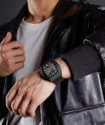 Montre Chronographe Naviforce NF8053 Pour Homme - Cuir Véritable - Tendance - Multifonction - Résistante à L’eau - Marron – Image 3
