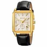 Montre De luxe SKMEI - Unisexe - Acier Inoxydable - Bracelet en Cuir Véritable - Résistante à L’eau - Fonction Analogique