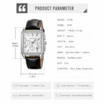 Montre De luxe SKMEI - Unisexe - Acier Inoxydable - Bracelet en Cuir Véritable - Résistante à L’eau - Fonction Analogique - Argent – Image 6