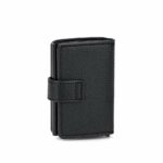 Portefeuille 2 en 1 Intelligent En Cuir Pour Cartes De Crédit – Billets De Banque – Métal Fin Pour Homme – Pliable – Noir – Image 10