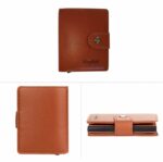 Portefeuille 2 en 1 Intelligent En Cuir Pour Cartes De Crédit – Billets De Banque – Métal Fin Pour Homme – Pliable - Beige – Image 6