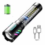 Lampe Torche Rechargeable Haute Luminosité - 5 Modes - Zoomable - Résistante À L'eau – Image 6
