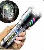 Lampe Torche Rechargeable Haute Luminosité - 5 Modes - Zoomable - Résistante À L'eau – Image 4