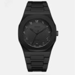 Montre Homme À Quartz Avec Chiffres Arabes - Èlégante Et De Haute Qualité - Avec Calendrier Sportif - Résistante à L'eau