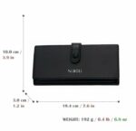 Portefeuille De Luxe Pour Femme Avec Porte-Monnaie - 100 % Cuir Véritable - Multifonctionnel - Grande Capacité - Noir – Image 7