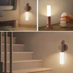 Pack De 2 Applique Murale En Bois - Veilleuse D'intérieur - Détecteur De Mouvement - Sans Fil - Rechargeable – Image 16