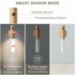 Pack De 2 Applique Murale En Bois - Veilleuse D'intérieur - Détecteur De Mouvement - Sans Fil - Rechargeable – Image 15