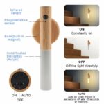 Pack De 2 Applique Murale En Bois - Veilleuse D'intérieur - Détecteur De Mouvement - Sans Fil - Rechargeable – Image 8