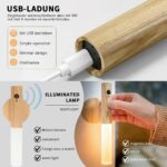 Pack De 2 Applique Murale En Bois - Veilleuse D'intérieur - Détecteur De Mouvement - Sans Fil - Rechargeable – Image 3