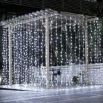 Guirlande Rideau lumineux Hauteur 3 Mètres Sur 3 Mètres - Étanche - Blanc – Image 2