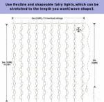 Guirlande Rideau lumineux Hauteur 3 Mètres Sur 3 Mètres - Étanche - Jaune – Image 15