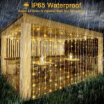 Guirlande Rideau lumineux Hauteur 3 Mètres Sur 3 Mètres - Étanche - Jaune – Image 9