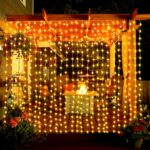 Guirlande Rideau lumineux Hauteur 3 Mètres Sur 3 Mètres - Étanche - Jaune – Image 10
