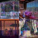 Guirlande Rideau lumineux Hauteur 3 Mètres Sur 3 Mètres - Étanche - Multicolore