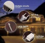 Guirlande Rideau lumineux Hauteur 3 Mètres Sur 3 Mètres - Étanche - Multicolore – Image 11