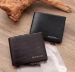 Portefeuille En Cuir Pour Homme – Design Élégant à Deux Volets – Avec Porte - Monnaie Intérieur – Porte-Cartes – Qualité Supérieure - Noir – Image 8