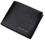 Portefeuille En Cuir Pour Homme – Design Élégant à Deux Volets – Avec Porte - Monnaie Intérieur – Porte-Cartes – Qualité Supérieure - Noir – Image 5