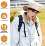 Chapeau D'extérieur - Séchage Rapide Et Confortable - Respirant - Protection Solaire - Beige – Image 4