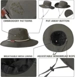 Chapeau D'extérieur - Séchage Rapide Et Confortable - Respirant - Protection Solaire - Vert – Image 3