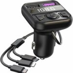 Émetteur FM - 3 en 1 -  Bluetooth Pour Voiture - Lecteur MP3 Bluetooth - Adaptateur Radio Sans Fil - Chargeur Allume-Cigare Rapide Avec 2 Ports USB - Kit Mains Libres – Image 3
