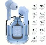 Écouteurs De Sport Sans Fil - Affichage Numérique De la Puissance à LED - Nouveau Son Stéréo - Bleu