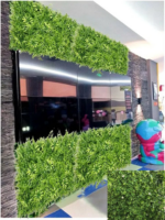 Lot de 5 Gazons Artificiel - Aspect Naturel et Réaliste - Clôture D'intimité Pour Protéger L'intimité De La Maison - Du Balcon et Du Jardin - 50 cm x 50 cm