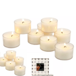 Bougies Chauffe-plat - Lot de 16 Bougies Non Parfumées Pour La Maison - Le jardin et l'extérieur - Blanc