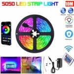 Bande Lumineuse LED 5050 - 12 V - 5 Mètres - WI-FI  RGB RGBW - Télécommande - Microcontrôleur - Alimentation Via Application