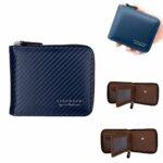 Portefeuille Court pour Homme - Pince à Billets Multi-Cartes - Grande Capacité - Simple - Bleu