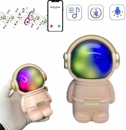 Haut Parleur Bluetooth Astronaute - Lumière LED - Design innovant - Musique - Appels Téléphoniques - Rechargeable