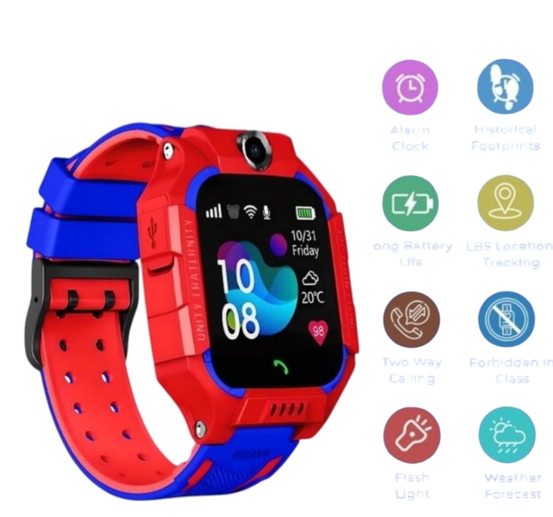 Polish_20250716_141031556.jpg Montre Connectée Pour enfants - Bracelet Étanche avec Caméra - Appels et SOS - Réveil et Tracker – Image 1