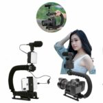 Stabilisateur De Caméra Portable – Microphone et Support De Diffusion en Direct – pour Téléphones Mobiles Android