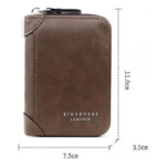 Portefeuille Homme en Cuir Synthétique Avec Fermeture Éclair - Compartiment Pour Billets et Cartes - 11 Emplacements - Haute Qualité – Image 9