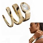 Montre De Luxe BVLGARI Pour Femme - Acier Inoxydable De Qualité Supérieure - Résistante à L’eau - Gold