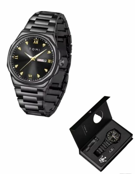 Coffret Cadeau De Montres - Boîtier et Bracelet en Acier Inoxydable Ultra-fin - Quartz Pratique