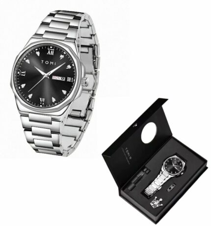 Coffret Cadeau De Montres - Boîtier et Bracelet en Acier Inoxydable Ultra-fin - Quartz Pratique