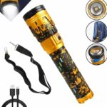 Lampe Torche Télescopique Multifonctionnelle - Rechargeable - Fonction Zoom Et Batterie Externe - Portable Avec Dragonne - Ultra-Lumineuse