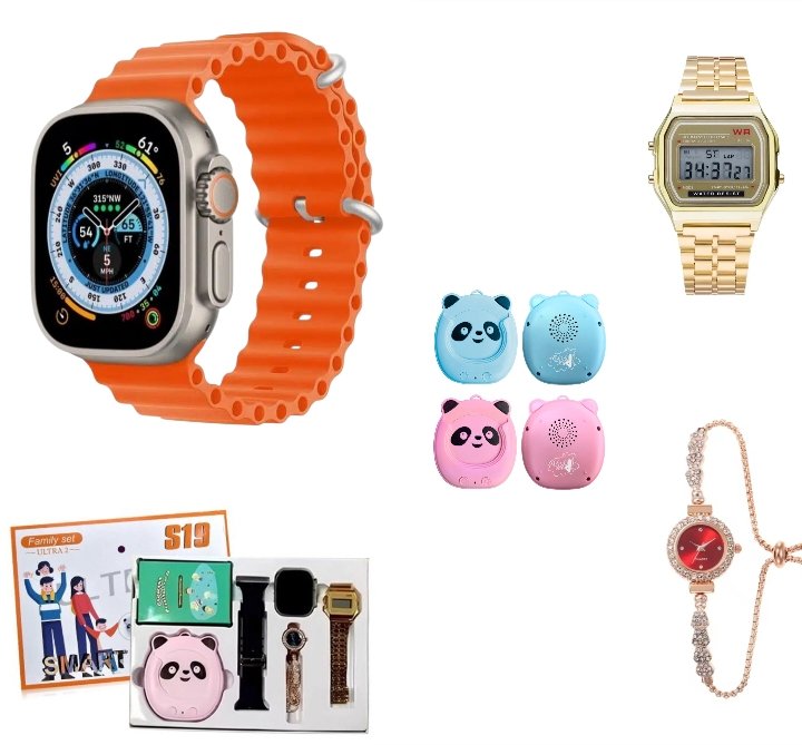 Polish_20251111_105452791.jpg Coffret De 3 Montres Connectées S19 Ultra 2 - Haut-Parleur - Résistantes À L'eau - Pour Enfants – Image 1