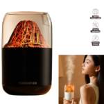Humidificateur En Forme De Volcan - Lampe À Flamme Froide Et Mini-lumière D'ambiance Silencieuse - Pour L'aromathérapie