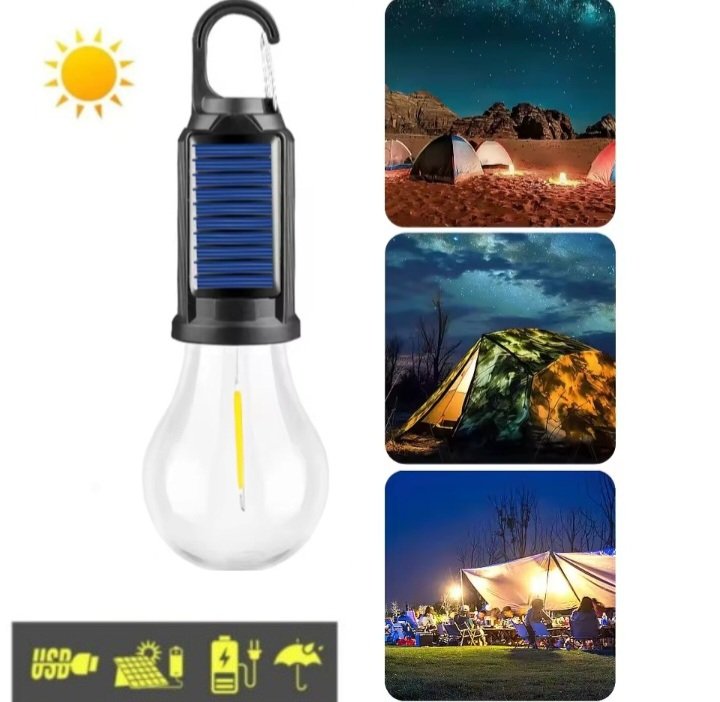 Polish_20251121_162600909-1.jpg Lampe LED Solaire Pour Extérieur - Rechargeables - Portables - 3 Modes D'éclairage - Résistante À L'eau – Image 1