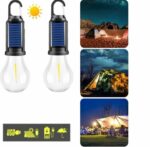 Pack De 2 Lampes LED Solaires Pour Extérieur - Rechargeables - Portables - 3 Modes D'éclairage - Résistante À L'eau