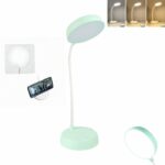 Lampe De Bureau LED - Rechargeable - Tactile - Support Téléphone - 3 Modes - Vert