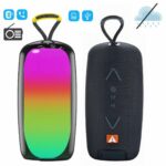 Baffle Sans Fil Étanche Avec Éclairage LED RGB - Bluetooth -  Basses Actives TWS - Son Haute Fidélité - Idéale Pour Écouter De La Musique En Extérieur - Radio FM