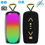 Baffle Sans Fil Étanche Avec Éclairage LED RGB - Bluetooth -  Basses Actives TWS - Son Haute Fidélité - Idéale Pour Écouter De La Musique En Extérieur - Radio FM – Image 3