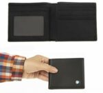 Portefeuille En Cuir De Luxe - Classique - Modèle À Deux Volets Pour Homme - Noir – Image 3