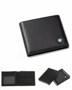 Portefeuille En Cuir De Luxe - Classique - Modèle À Deux Volets Pour Homme - Noir